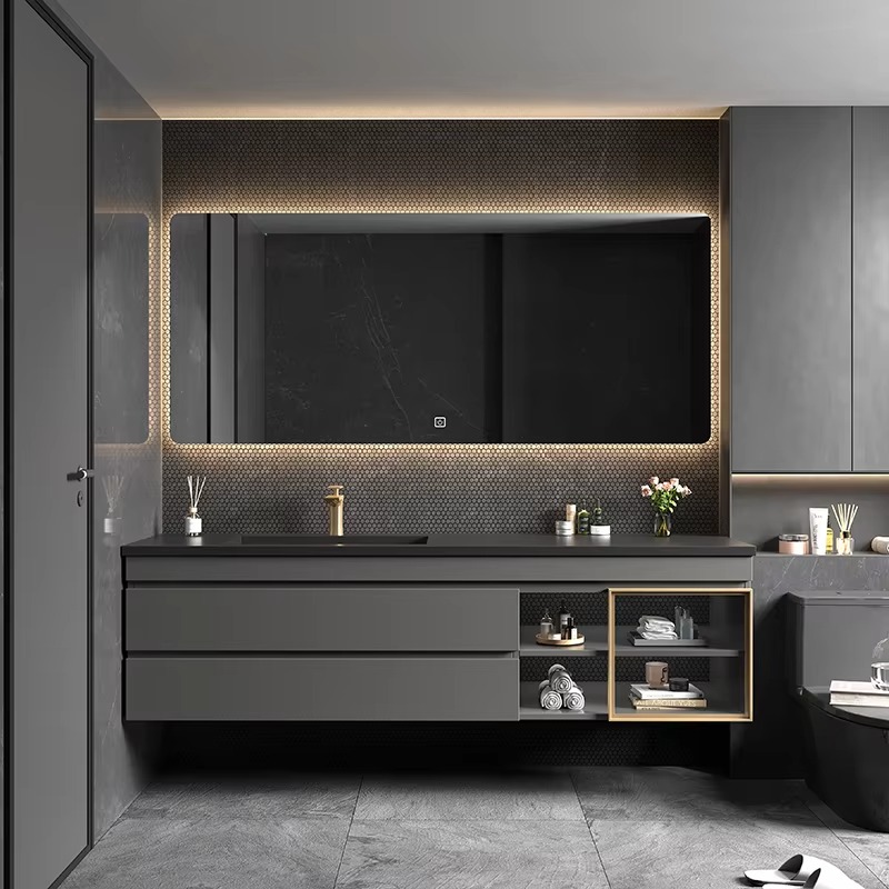 Home Bathroom Vanity Combo - مرآة خزانة حمام كلاسيكية بتصميم نورديك