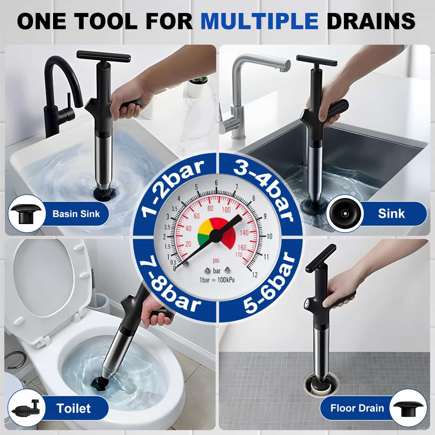 منظف مرحاض عالي الضغط، أداة فت - مراجعة Plunger Toilet وسعره